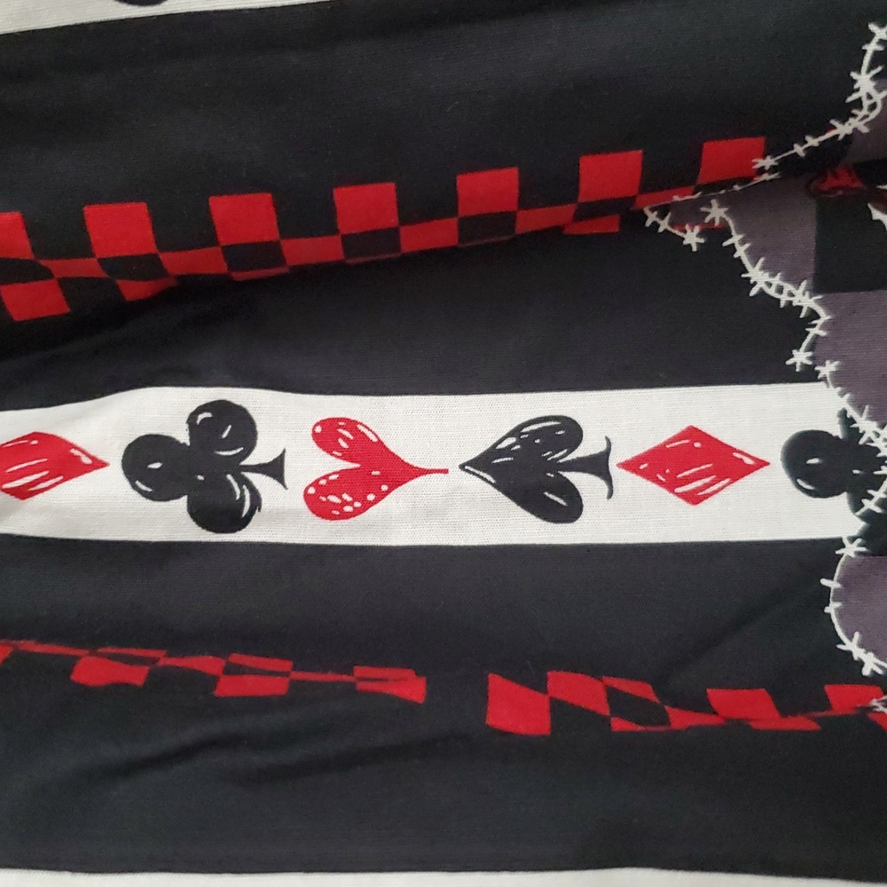 NW/OT Hot Topic's Mad Tea Party Stripe Suspender Skirt - Picture 12 of 16